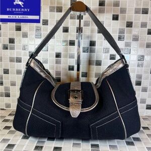 Burberry Blue Label Black and Metallic Shoulder Bag